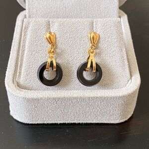 T. Sardelli & Sons I 14k & Onyx Danglers l Dangling Earrings